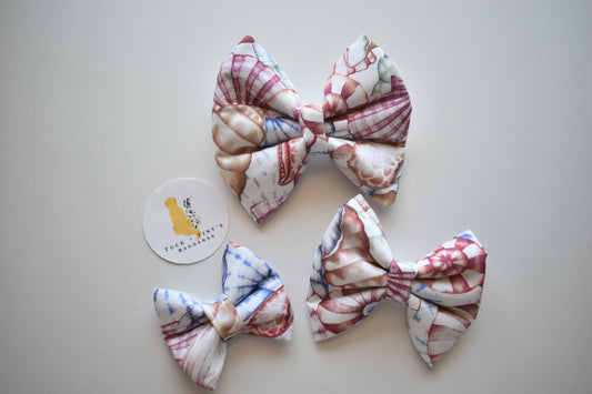 Seashells By The Seashore Slip Over the Collar Bowtie