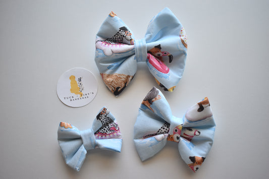 Puppy Pool Party Slip Over the Collar Bowtie