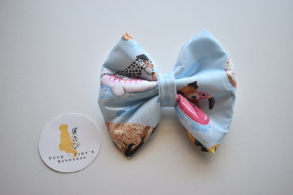 Puppy Pool Party Slip Over the Collar Bowtie