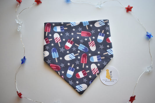 Patriotic Pupsicles Slip Over the Collar Bandana