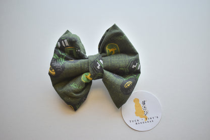 Big Green Tractor Slip Over the Collar Bow tie