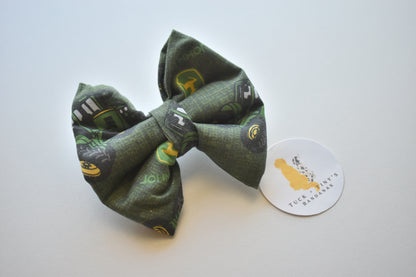 Big Green Tractor Slip Over the Collar Bow tie