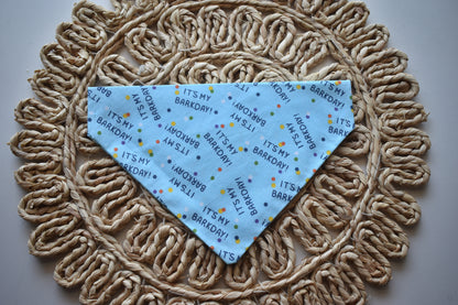 Barkday Boy Slip Over the Collar Bandana