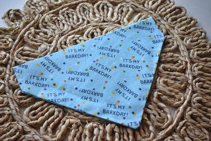 Barkday Boy Slip Over the Collar Bandana