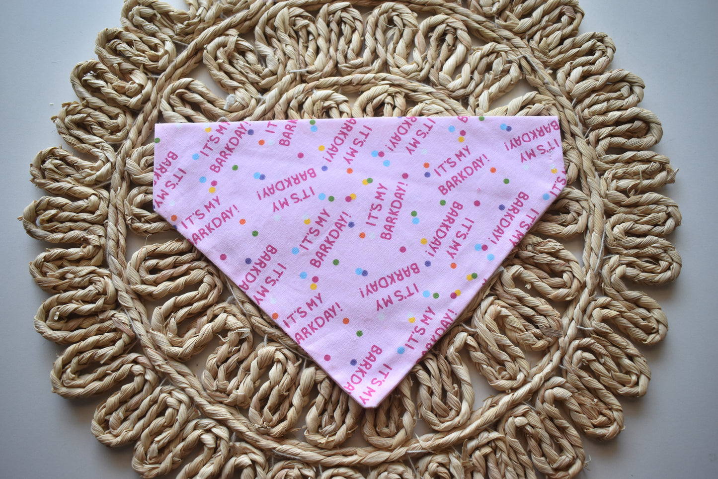 Barkday Girl Slip Over the Collar Bandana