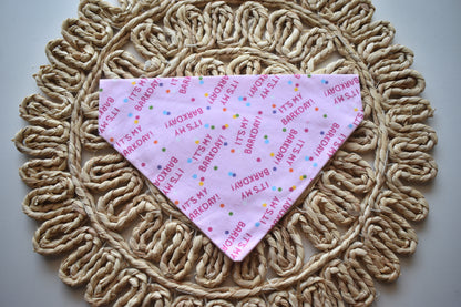 Barkday Girl Slip Over the Collar Bandana