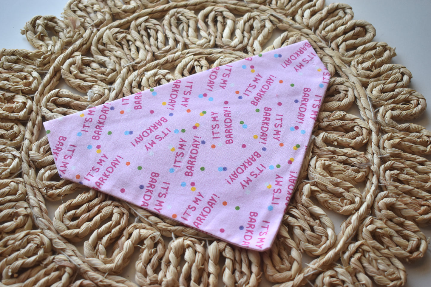 Barkday Girl Slip Over the Collar Bandana