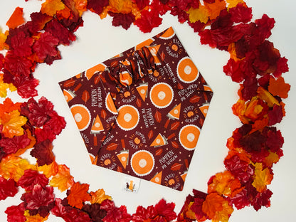 Pumpkin Spice Season Scrunchie Bandana