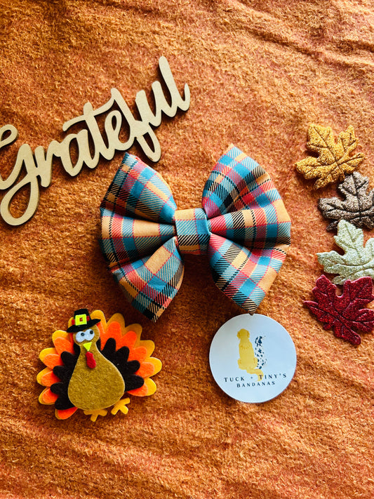 Give Thanks Slip Over the Collar Bow Tie