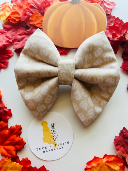 Easy As Pumpkin Pie Slip Over the Collar Bow Tie