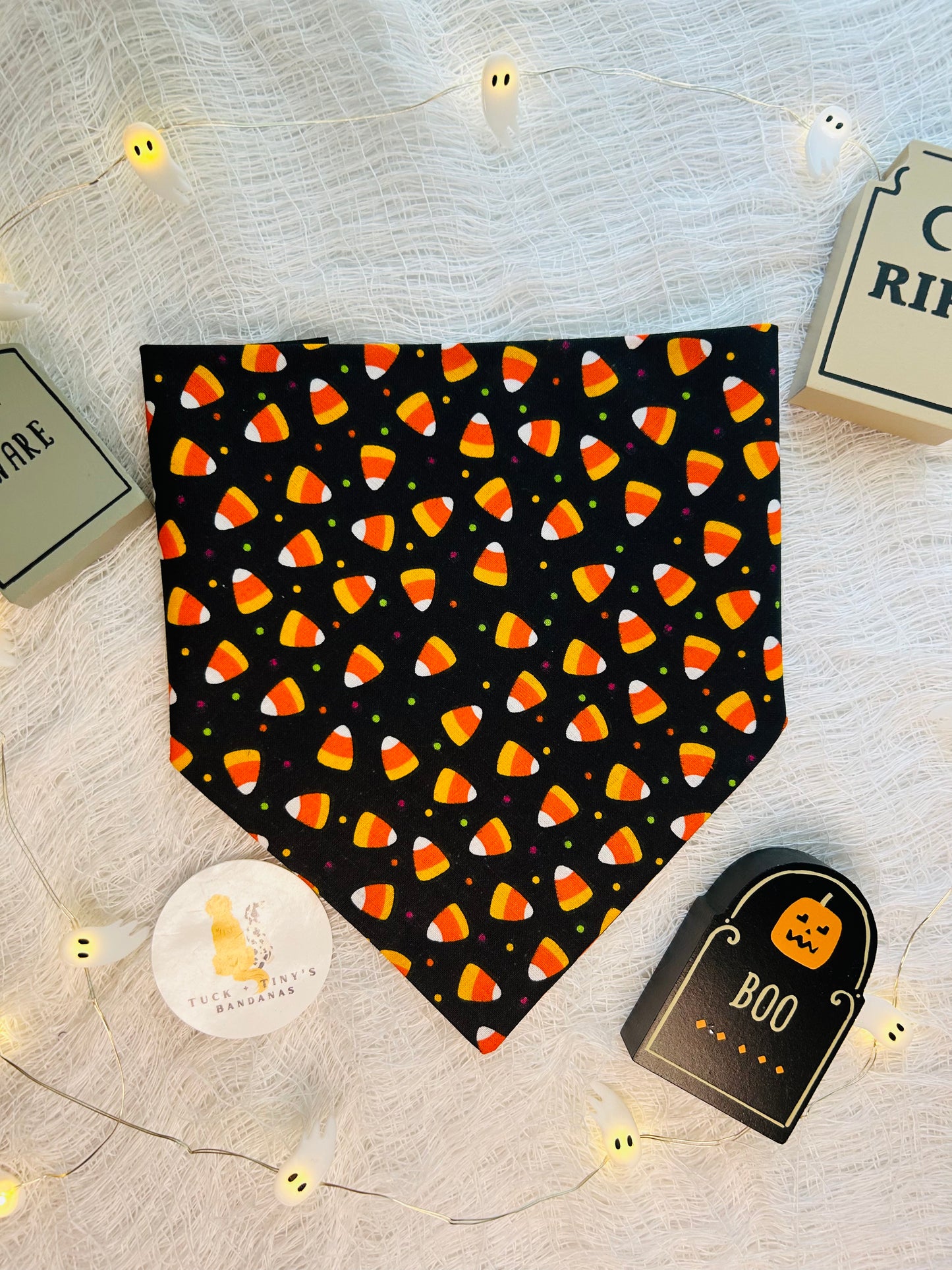 Candy Corn Cutie Slip Over the Collar Bandana