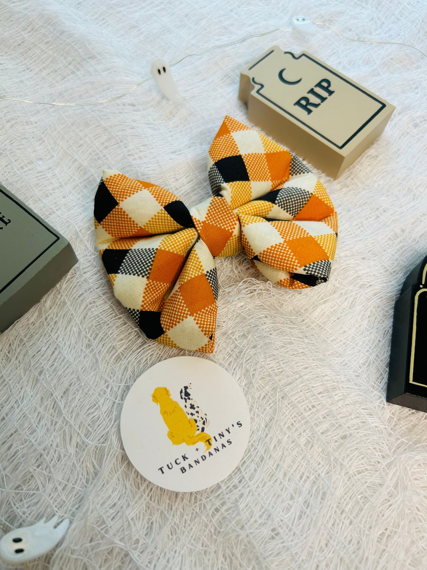 Halloween Is Cool Slip Over the Collar Bow Tie