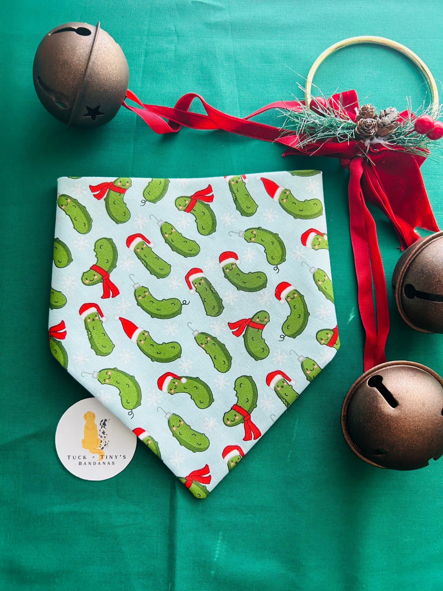 The Christmas Pickle Slip Over the Collar Bandana