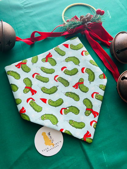 The Christmas Pickle Slip Over the Collar Bandana