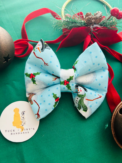 Winter Wonderland Slip Over the Collar Bow Tie