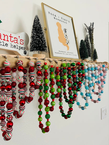 Peppermint Swirl Beaded Necklaces