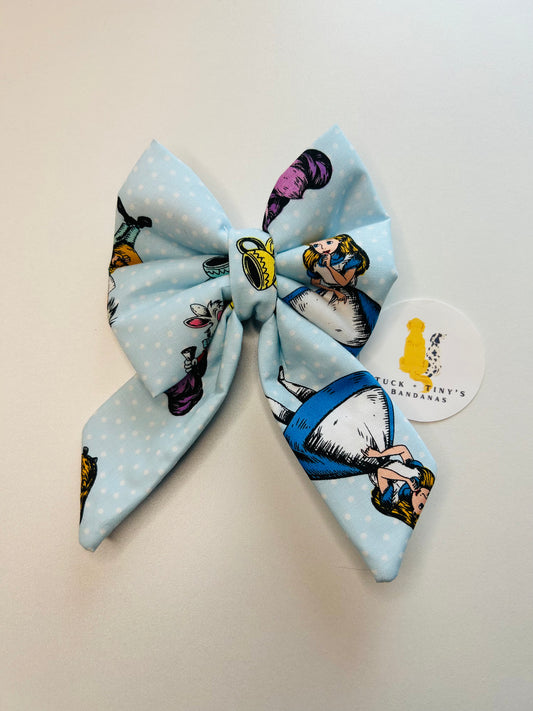 The Mad Tea Party Slip Over the Collar Sailor Bow