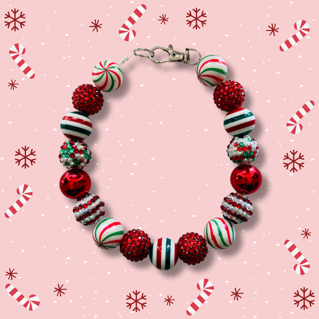 Peppermint Swirl Beaded Necklaces